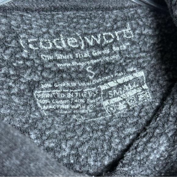 Code Word ATX Grey Soft Crop Hoodie Size Small CROP FLEECE HOODIE - Picture 5 of 11